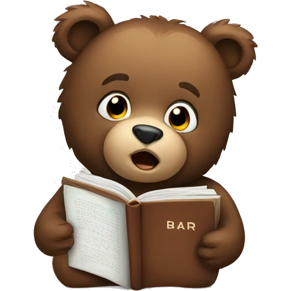 Bear with book emoji