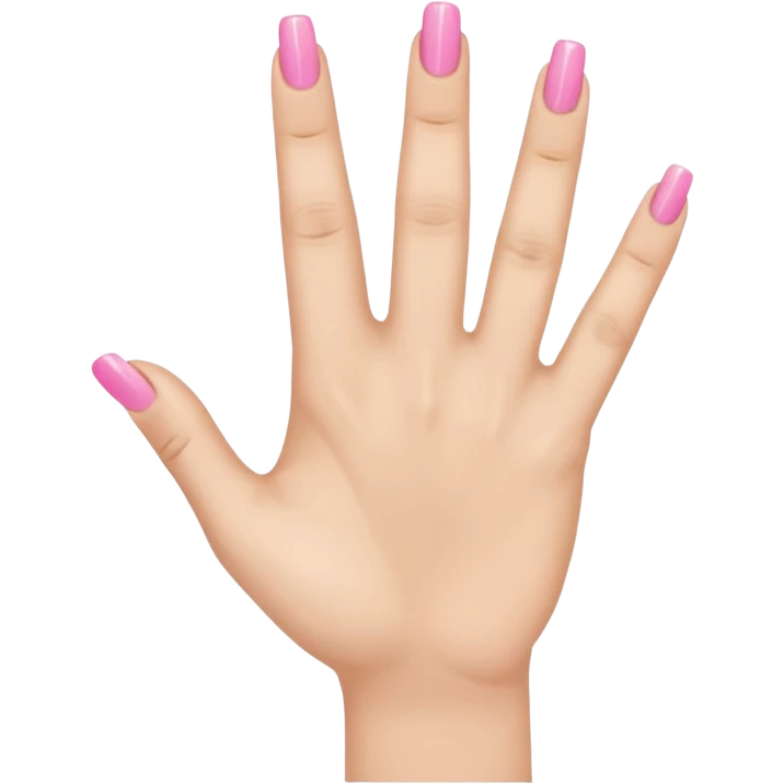 female emoji hand with pink fingernails making an “L” with index finger and thumb emoji