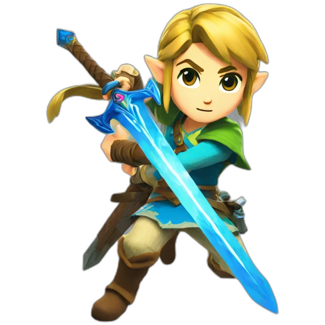 Zelda Breath of the wild Link with sword emoji