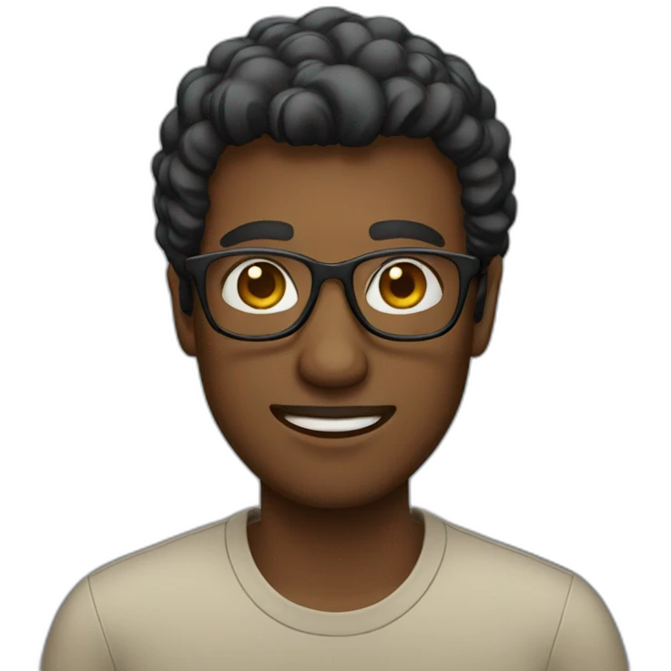 a guy wearing glasses emoji