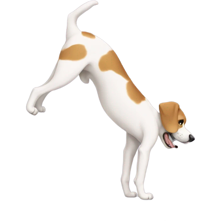 Dog standing on his hands emoji