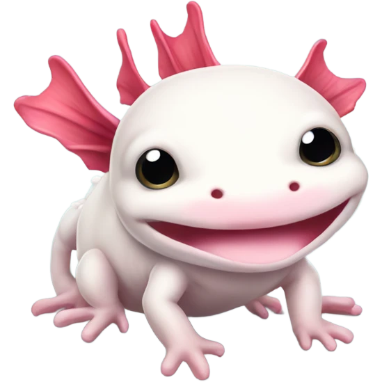 cute cartoon axolotl emoji