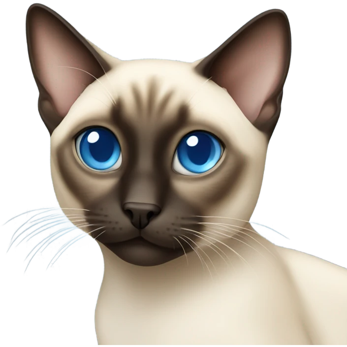 Siamese cat with blue eyes emoji