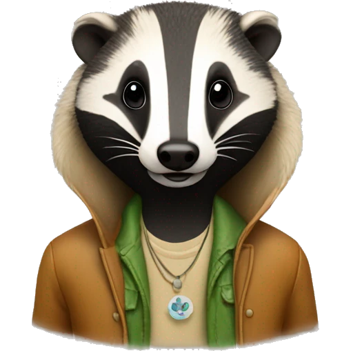 hippy badger emoji