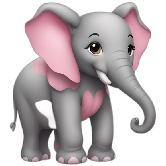 Éléphant en tutu rose emoji