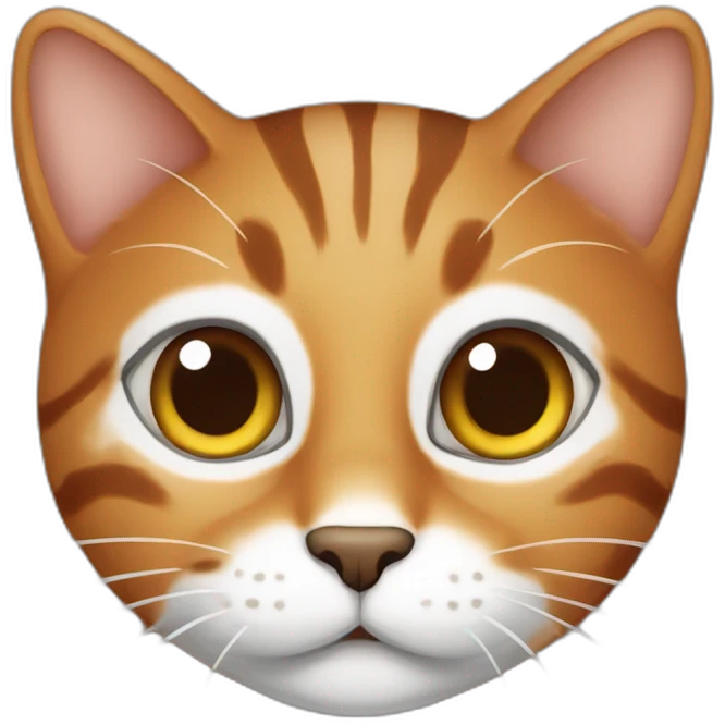 brown and orange cat long tail emoji