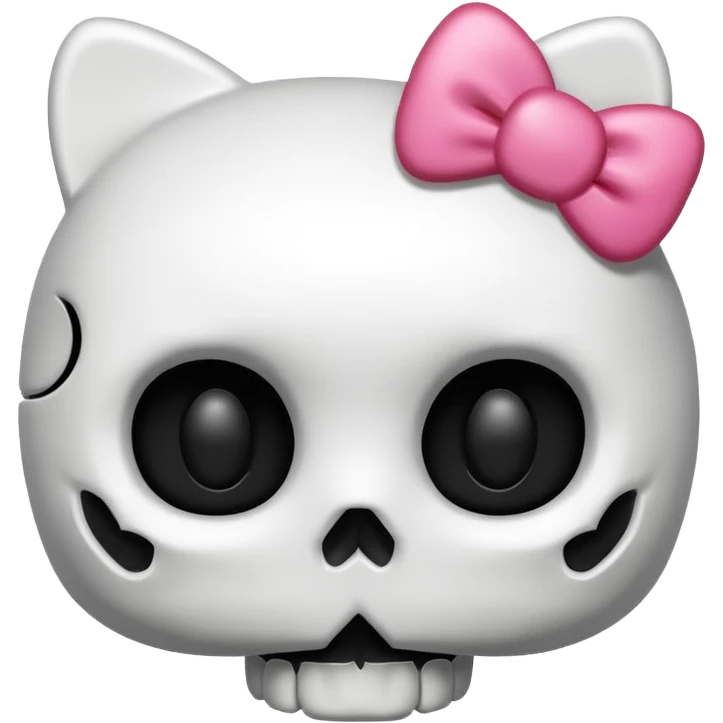 Hello Kitty skull emoji