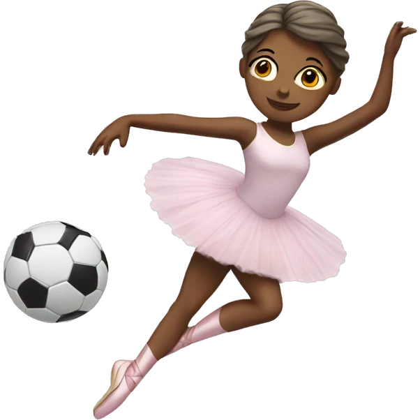 ballerina playing soccer emoji