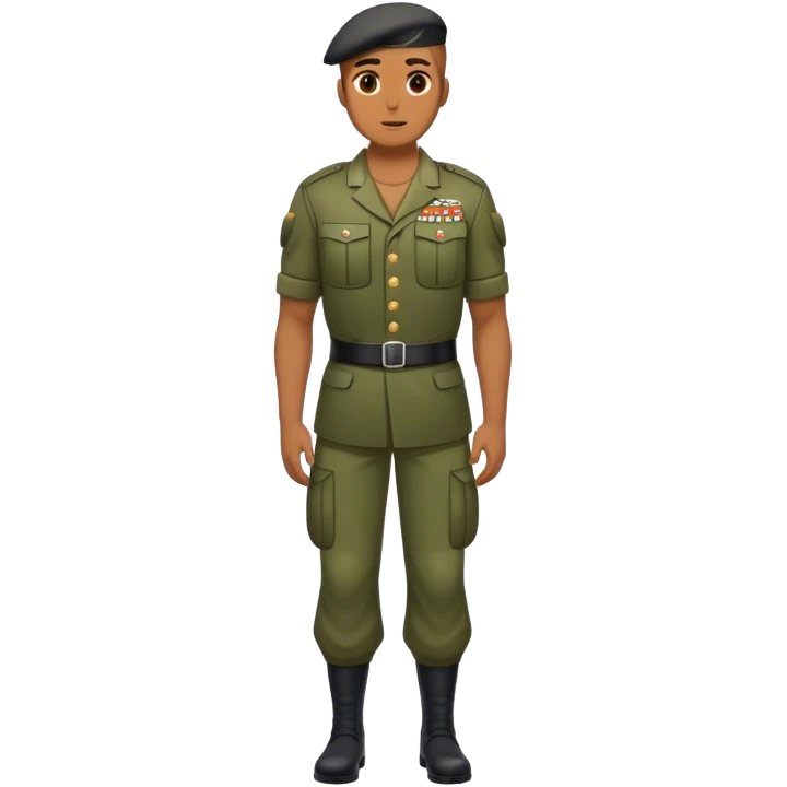 full body military male human character Konor emoji