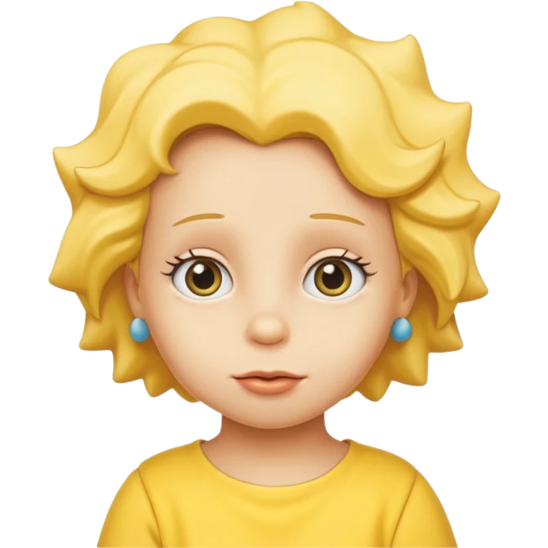 yellow baby with simpson style, maggie simpson. emoji