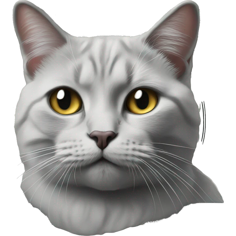 Face of British cat on a dollar bill emoji