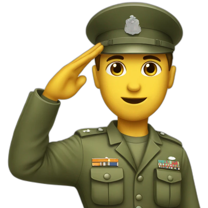 comando solider saluting emoji
