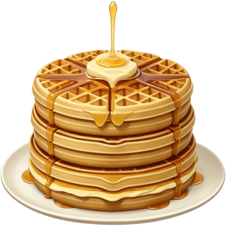 a waffle cake with pancakes emoji