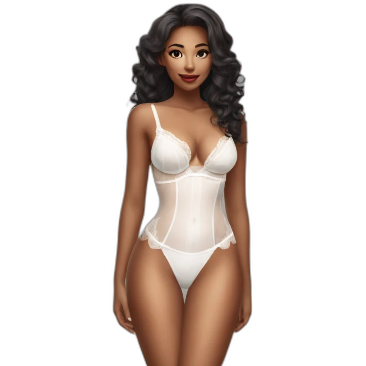 beauty-in-a-stockings white lingerie emoji