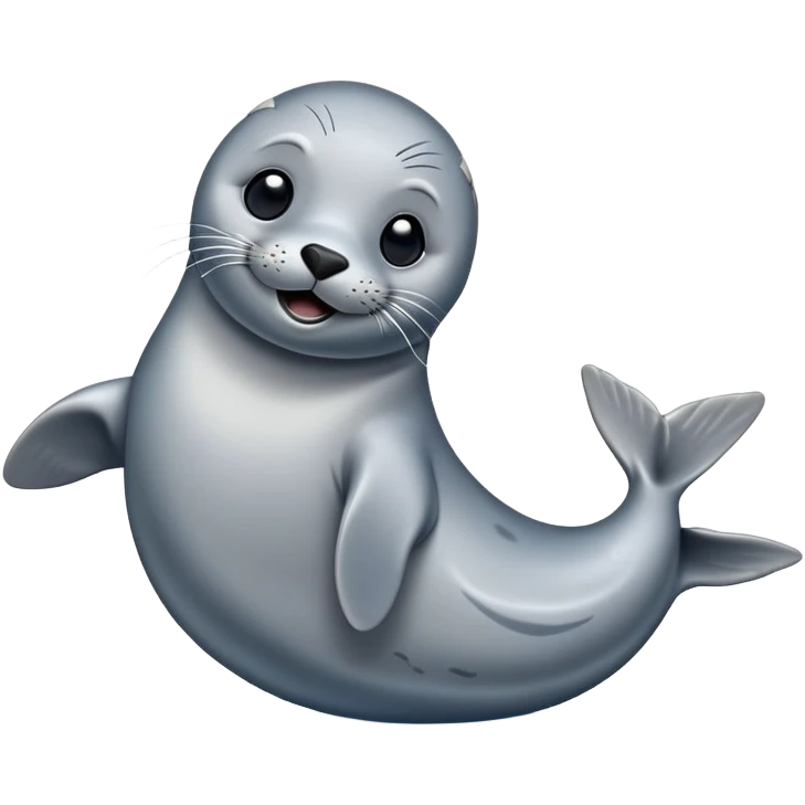 A seal grooves to the beat, dancing joyfully on the ice with flips and twirls! emoji