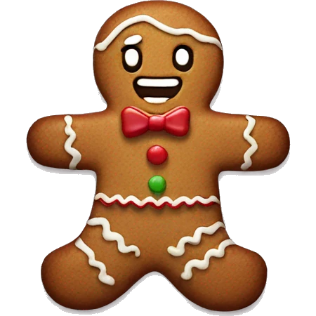 Gingerbread man emoji