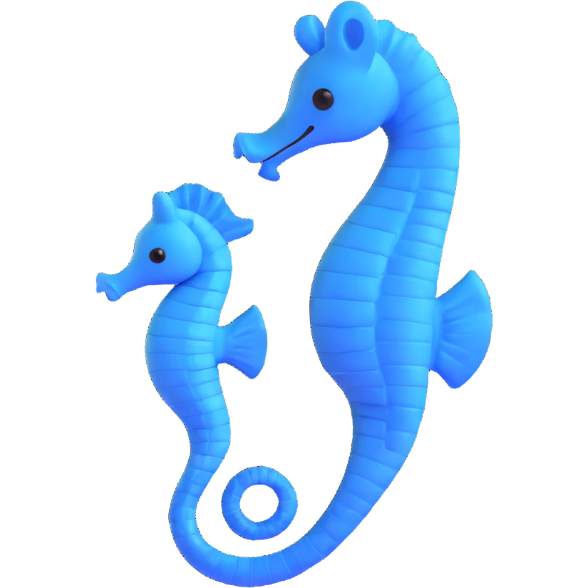 blue seahorse emoji