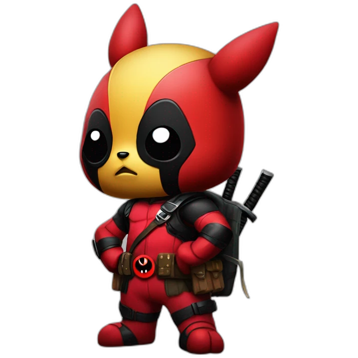 Pikashu as deadpool emoji