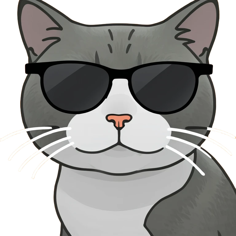 Cat with sunglasses emoji