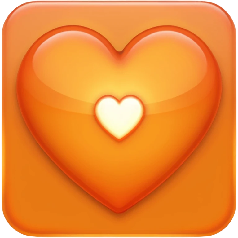 heart with a soft orange glow emoji