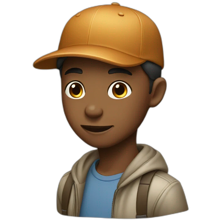 boy with caramel cap emoji