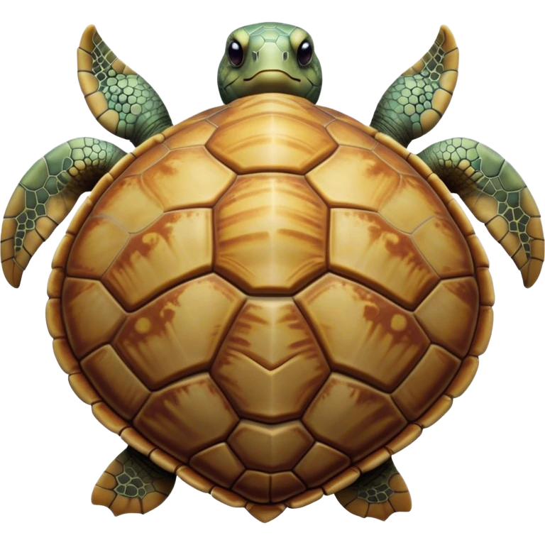 Cinematic Realistic Noble Sea Turtle Portrait Emoji, Poised and dignified, with a robust, time-worn shell intricately patterned in earthy tones and a weathered, wise face with deep, observant eyes, rendered with lifelike texture and natural, diffused light; high shine, intelligent and serene, styled with an air of oceanic majesty, focused and attentive, soft glowing outline, capturing the essence of a watchful and confident sea turtle that appears to glide out of the screen with timeless authority! emoji
