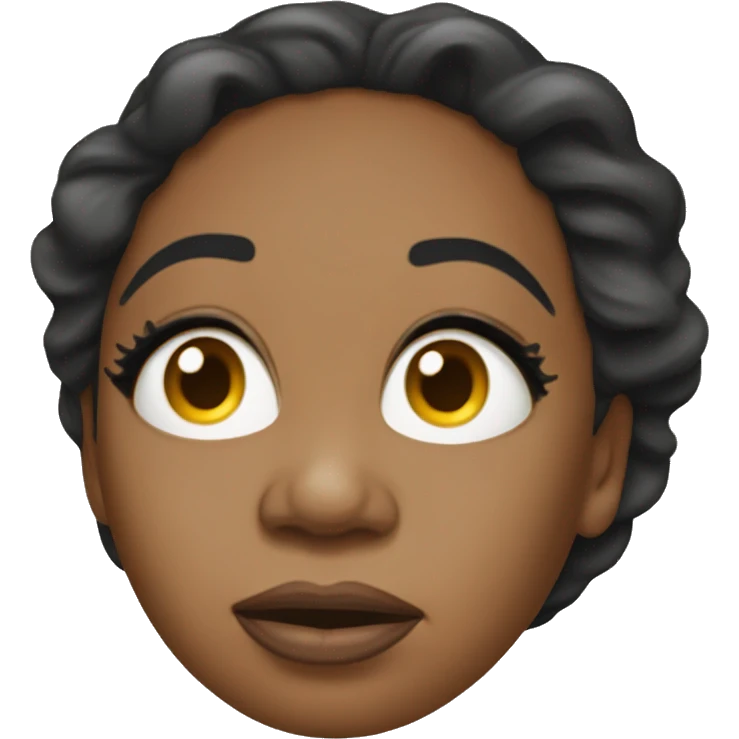 Oprah Winfrey's head with a sad face emoji