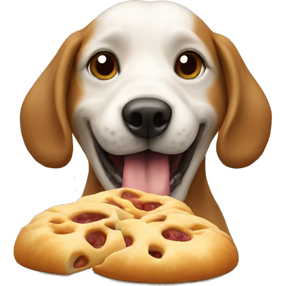 Dog eating momo emoji