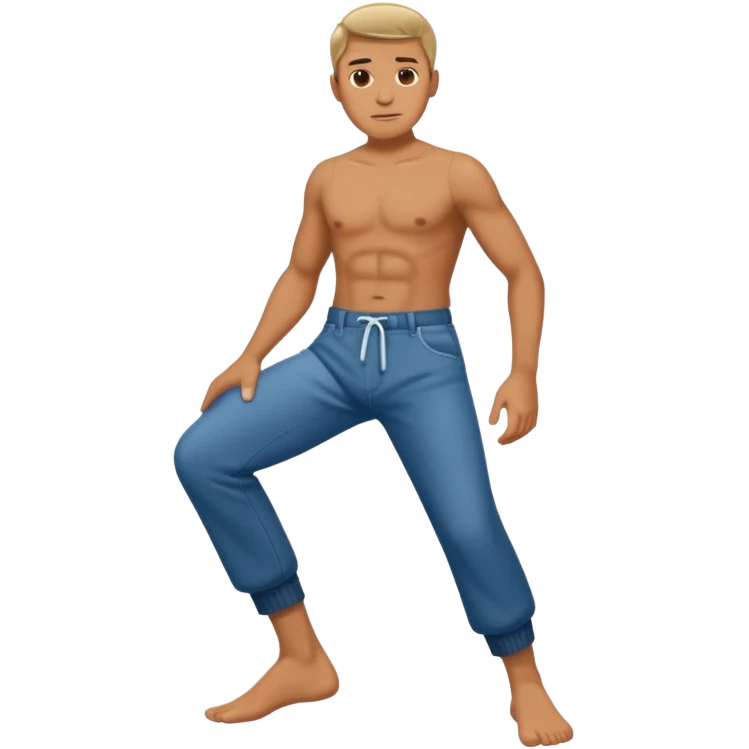 Man caught with pants around ankles  emoji