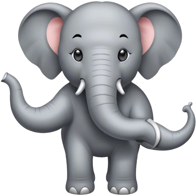 Elefant macht Ballett mit Maske emoji