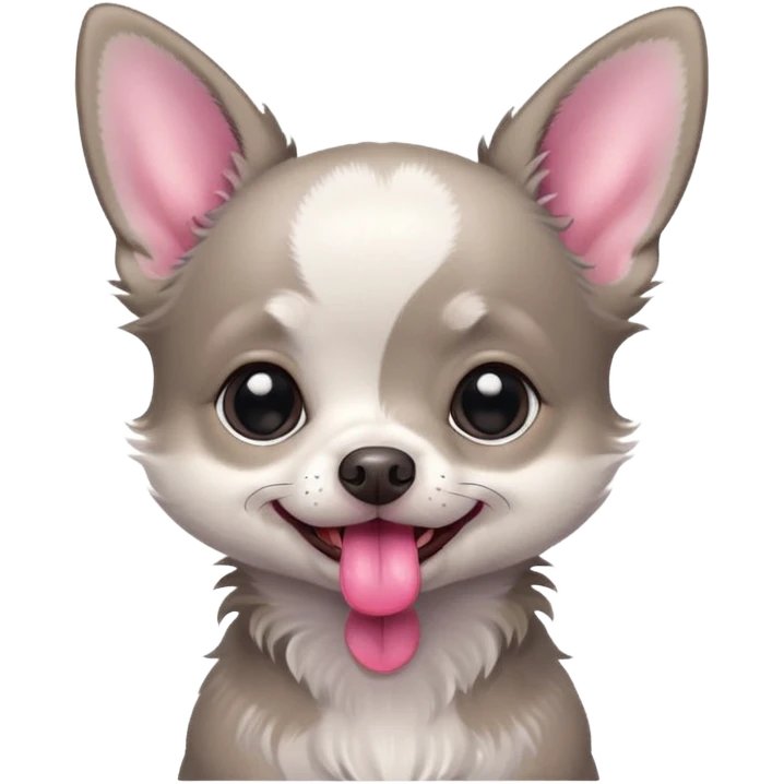 Grey baby Chihu dog emoji