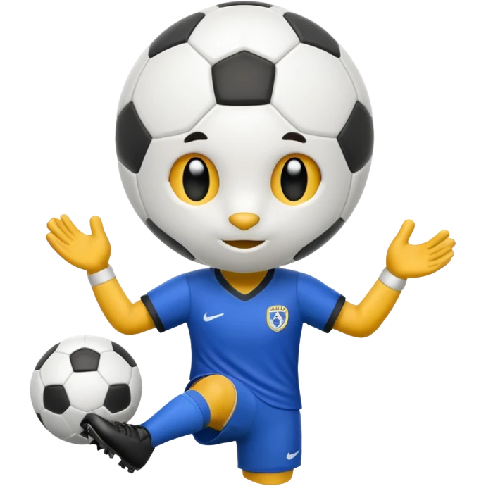 Una mascota de futbol soccer emoji