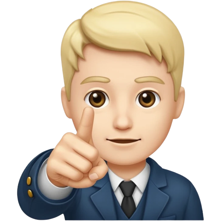 a finger pointing at the reader emoji