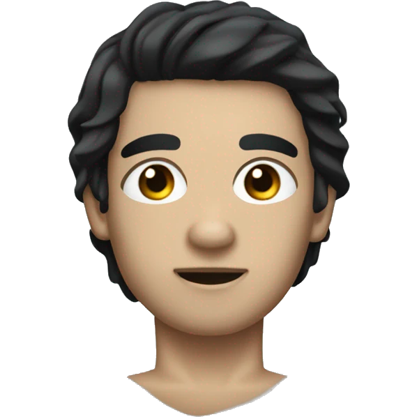 Scuba diver with black hair black eyes and paler skin. slightly wavy hair emoji