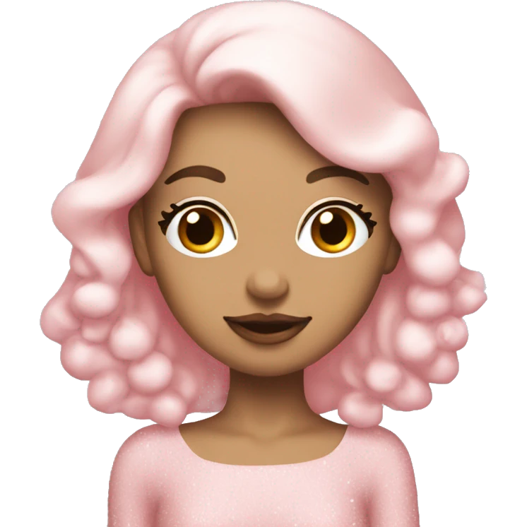 Light pink Christmas coquette  emoji