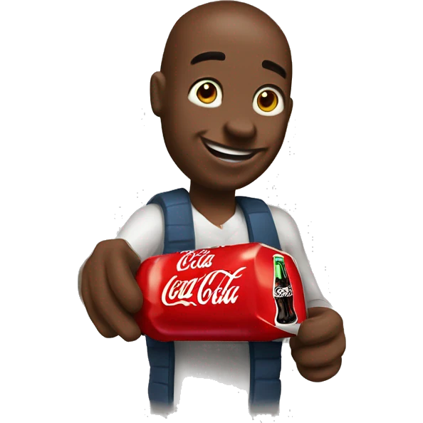 Coca cola man with prime bottle emoji