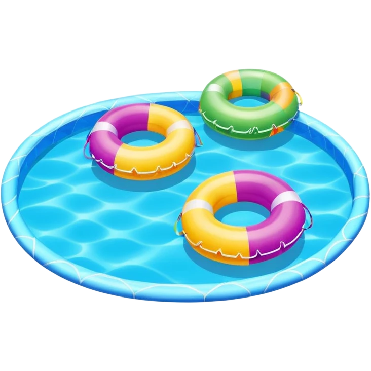 Swimming pool with floaties emoji