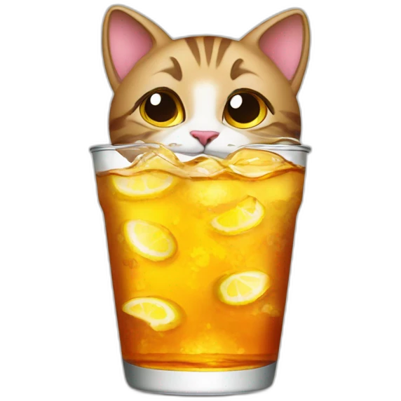 cat drink soda emoji