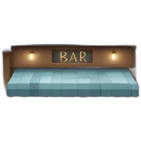 Exterior of a bar with a patchwork of tiles that spell out the words “The Mosaic” on the facade emoji