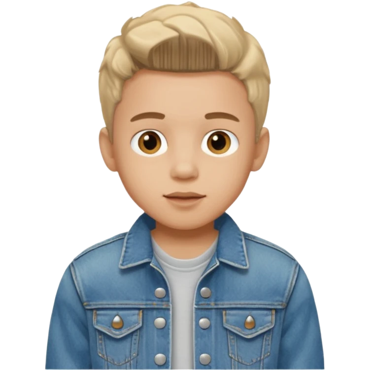 80s boy that wears denim jacket emoji