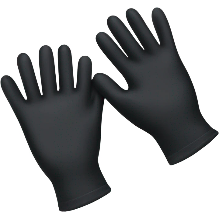 Pair of black Nitrile gloves  emoji