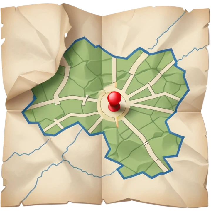 a slightly crumpled paper map with an attack strategy drawn on it, high detail, no text emoji