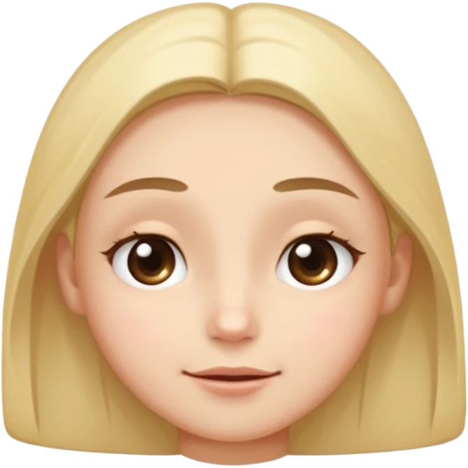 pleading face, sparkling eyes, small closed smile, relaxed eyebrows, gentle and cute emoji