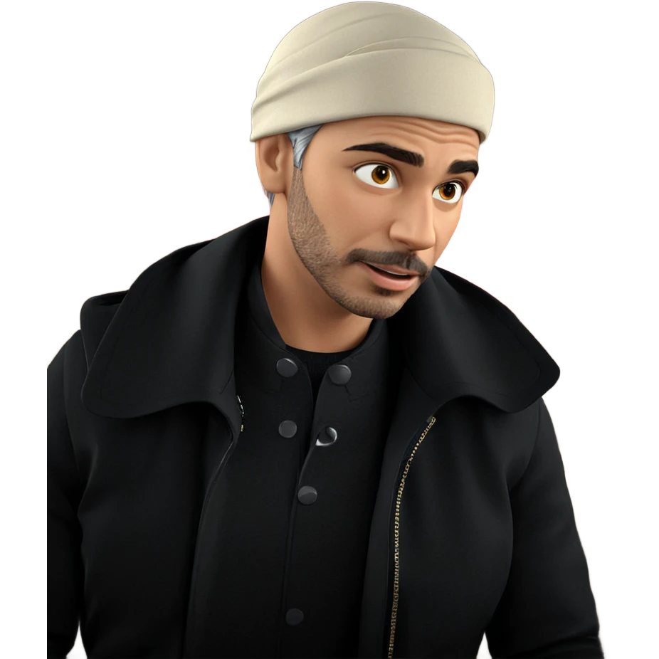 mature male in stylish jacket emoji