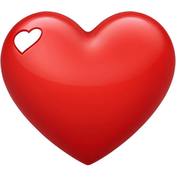 red heart, classic, glossy emoji