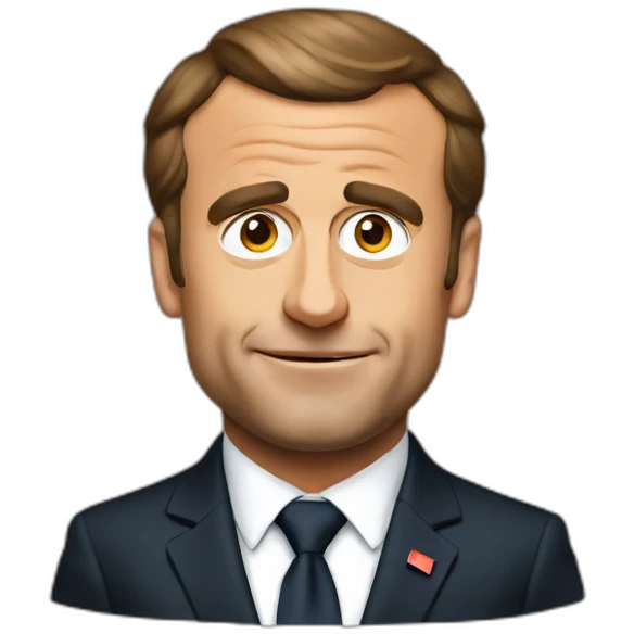 president macron as poop emoji