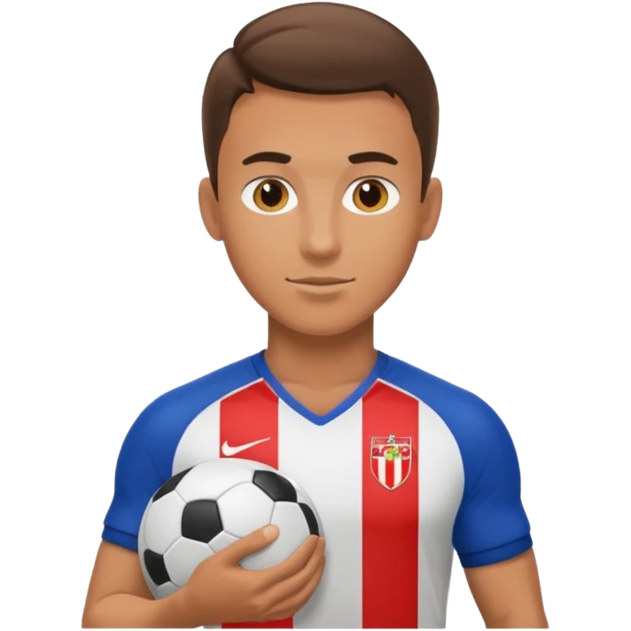 footballer with ball emoji