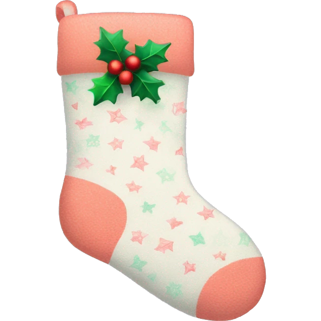 Christmas socks in pastel color emoji