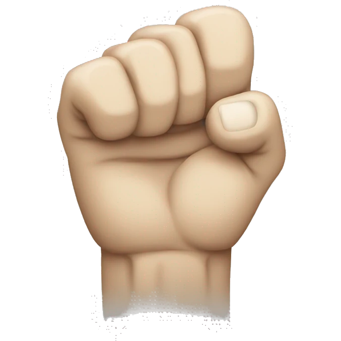 closed fist inwards emoji