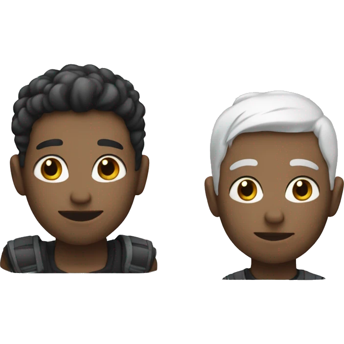 I want emoji with only head white skin boy with no beard and with black hair emoji
